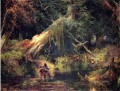 Slave Hunt Dismal Swamp Virginia paisaje bosque bosque Thomas Moran